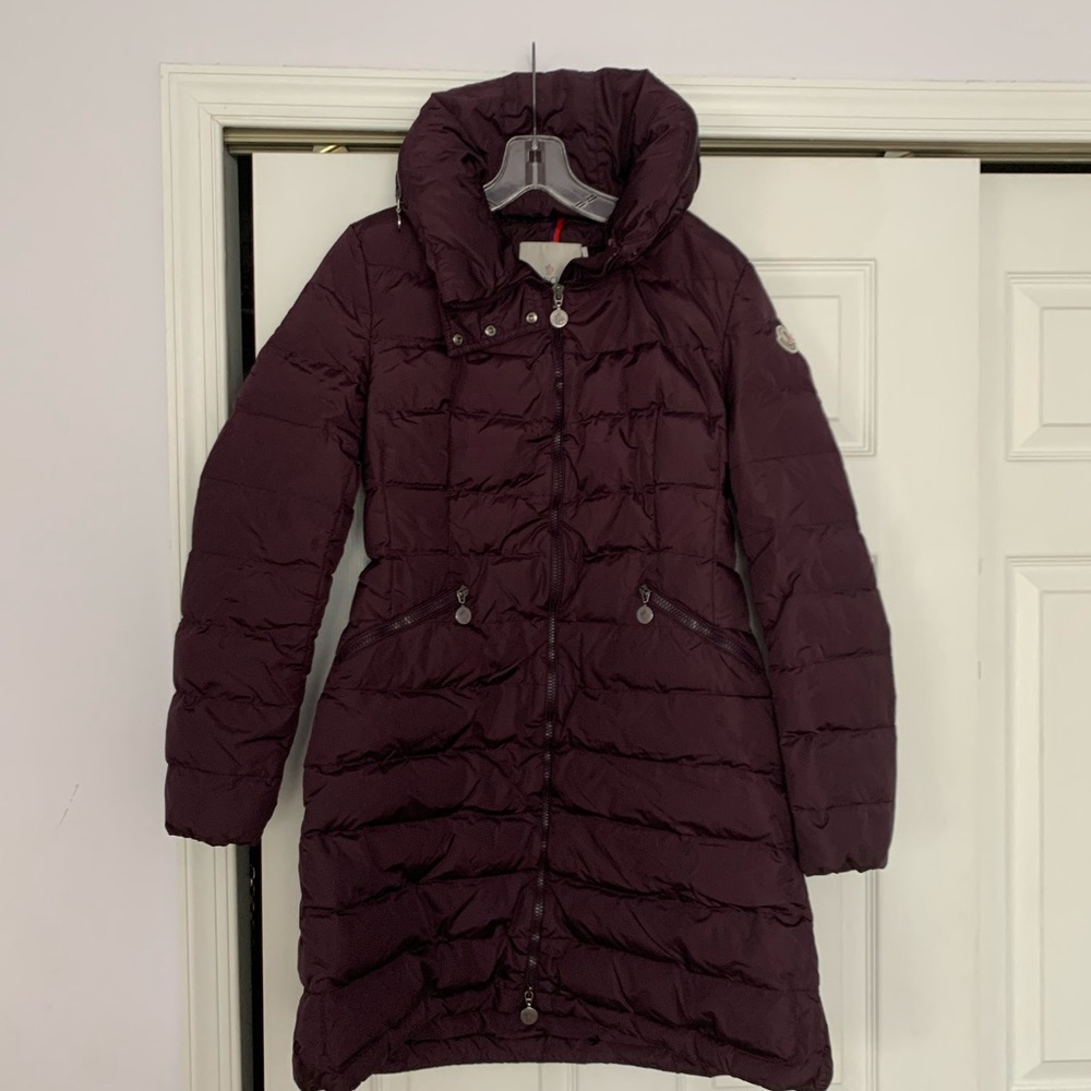 Moncler Flammette High Neck Puffer Coat (Size 2)